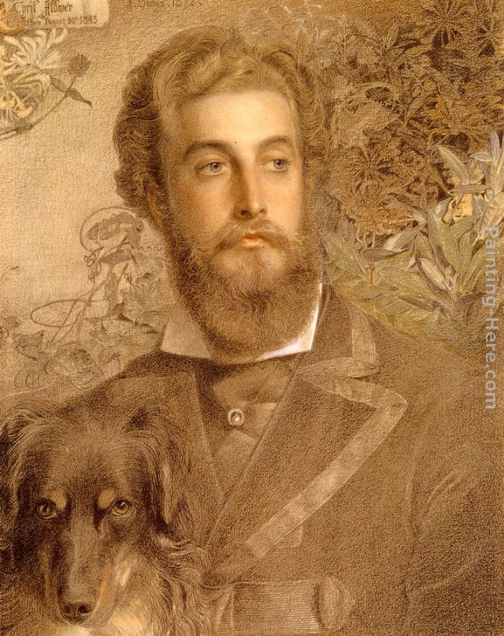 Portrait Of Cyril Flower, Lord Battersea painting - Anthony Frederick Sandys Portrait Of Cyril Flower, Lord Battersea art painting